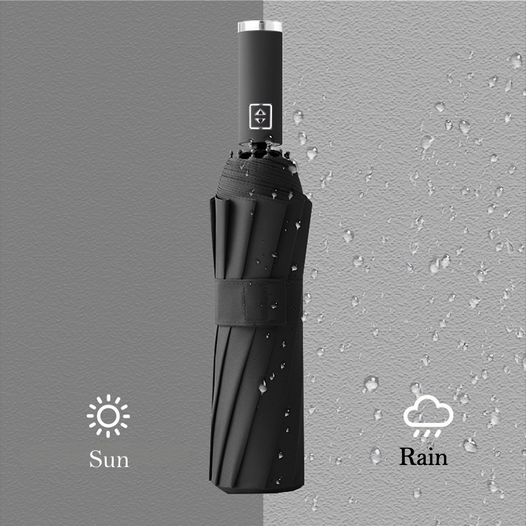 10 Ribs Windproof Automatic Folding Umbrella — Automatic Umbrella OEM for business and corporate programs, custom logo, image 2