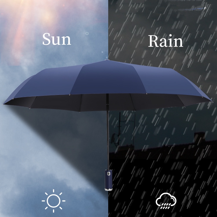 Automatic Folding Umbrella with Led Light — Automatic Umbrella OEM for business and corporate programs, custom logo, image 3