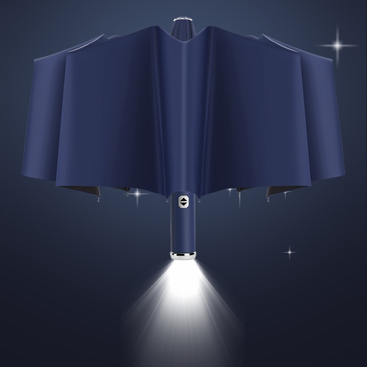 Automatic Folding Umbrella with Led Light — Automatic Umbrella OEM for business and corporate programs, custom logo, image 4