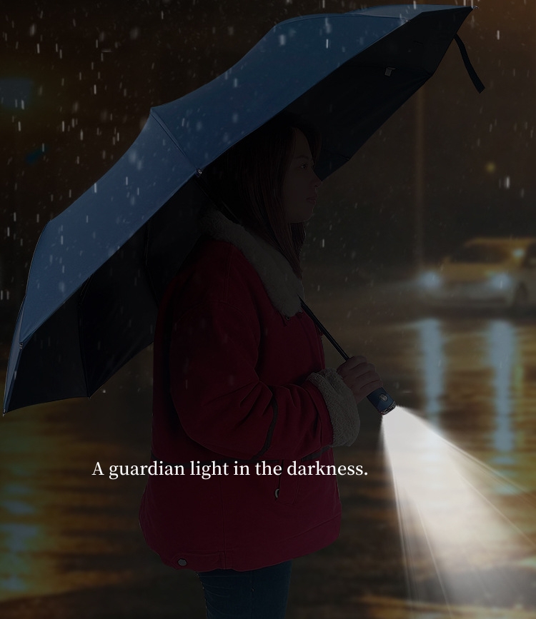 Automatic Folding Umbrella with Led Light OEM detail photo 2