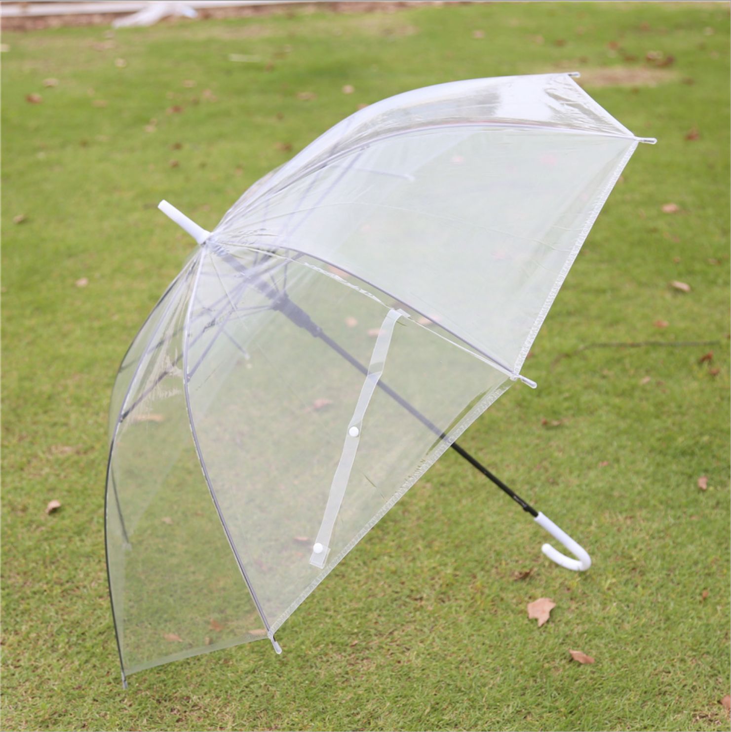 Clear Straight Handle Umbrella with Logo — Golf Umbrella OEM for promotional gift programs, custom logo, image 2