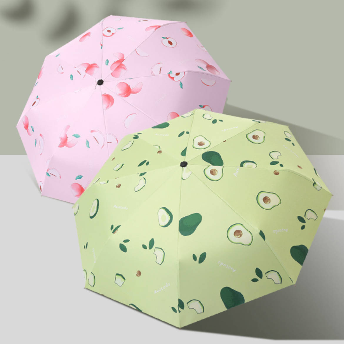 Fruit Pattern Automatic Sunny & Rain Umbrella OEM detail photo 2