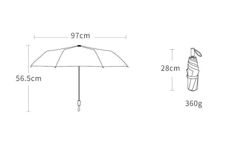Fruit Pattern Automatic Sunny & Rain Umbrella OEM detail photo 6