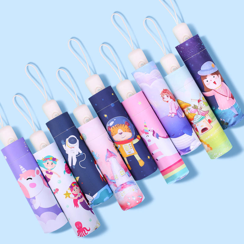 Kids Cartoon Windproof Anti-UV Umbrella