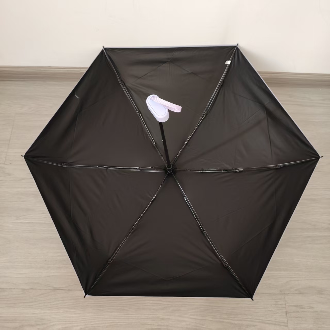 Mini Flat Umbrella with Hard Case OEM detail photo 3