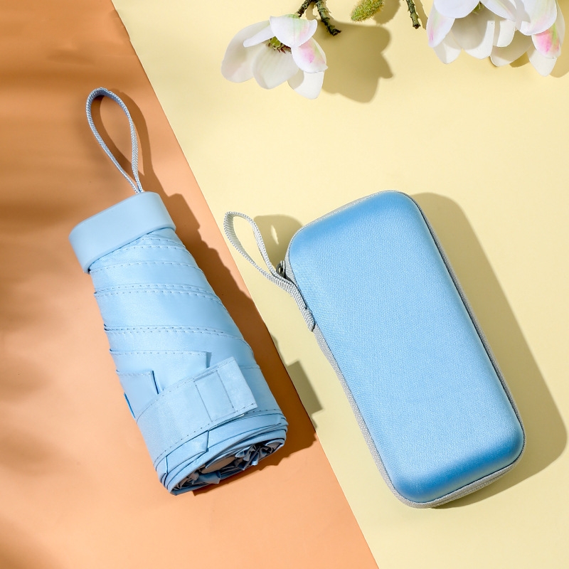 Mini Flat Umbrella with Hard Case OEM detail photo 5