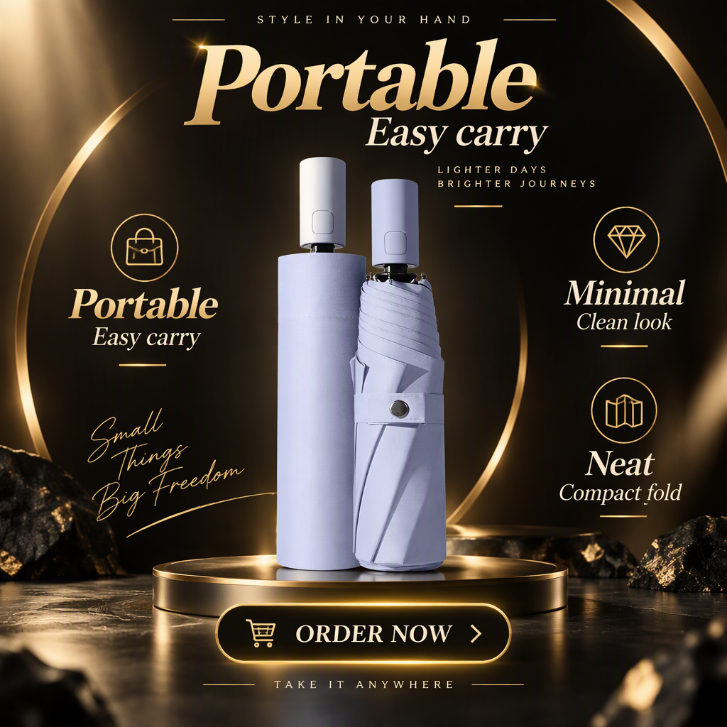 Pure Color 3 Fold Automatic Umbrella — Hot Sale Products OEM for business and corporate programs, custom logo