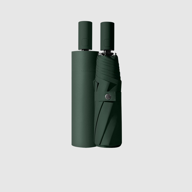 Pure Color 3 Fold Automatic Umbrella — Hot Sale Products OEM for business and corporate programs, custom logo, image 3