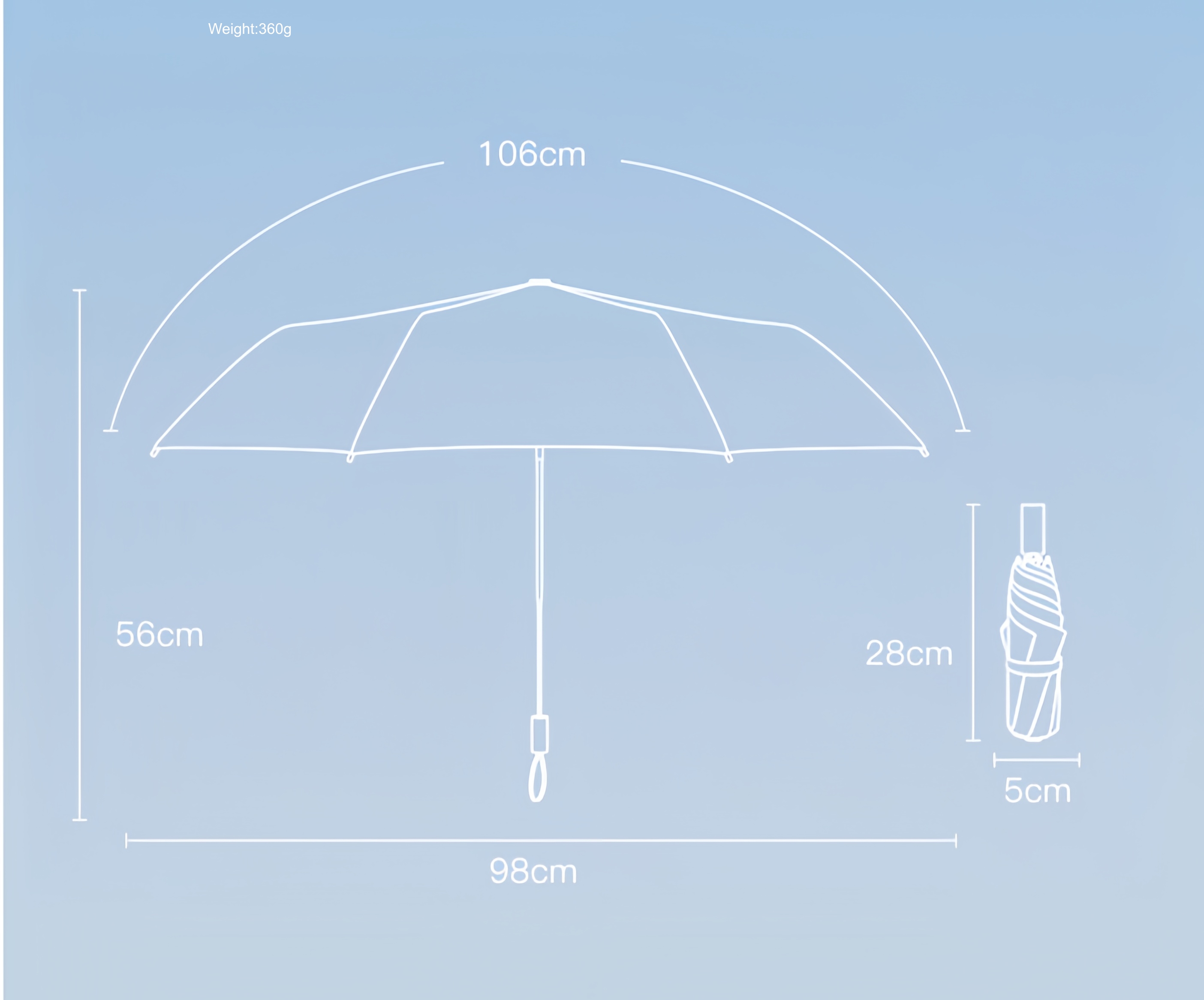 Pure Color 3 Fold Automatic Umbrella OEM detail photo 6