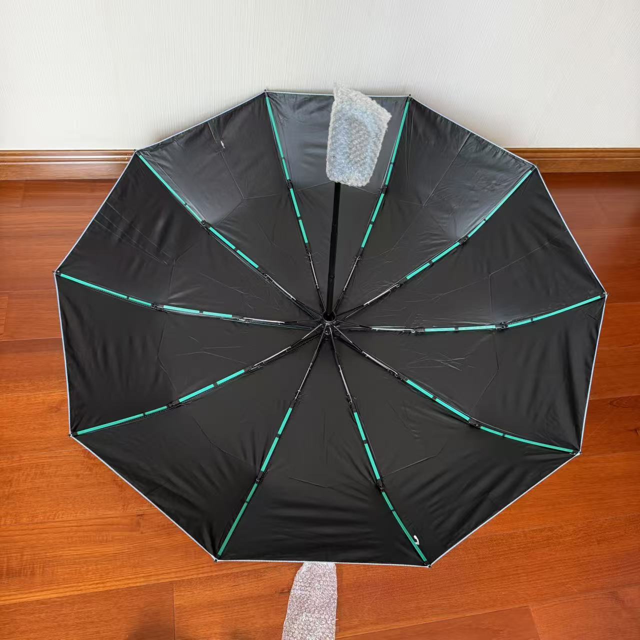 Ring Buckle Handle Folding Umbrella OEM detail photo 3