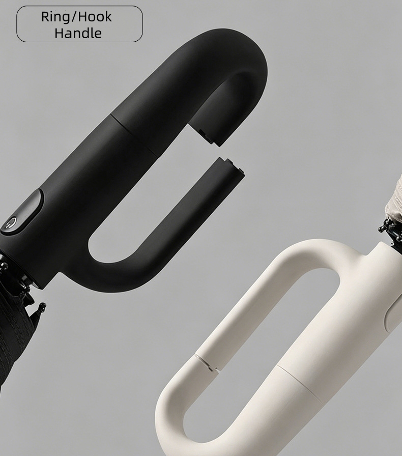 Ring Buckle Handle Folding Umbrella OEM detail photo 5