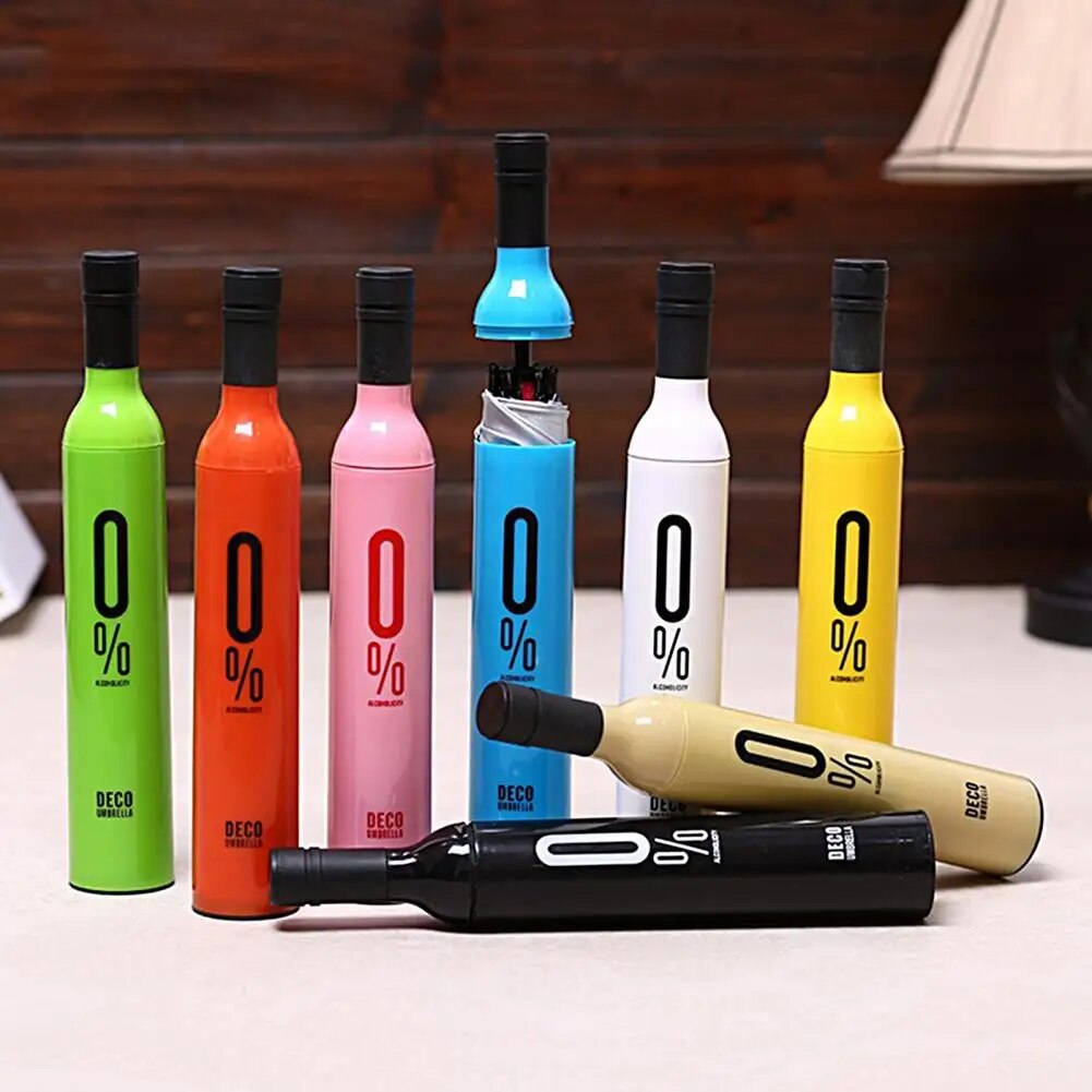 Promotional Gift Wine Bottle Shape Umbrella — Manual Umbrella OEM for promotional gift programs, custom logo