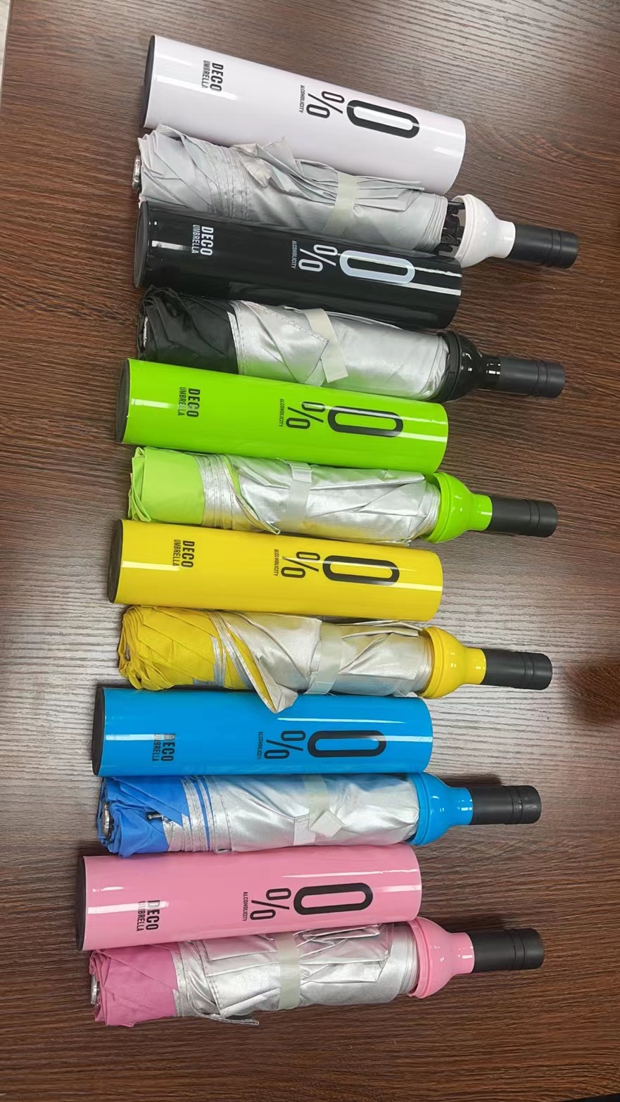 Promotional Gift Wine Bottle Shape Umbrella OEM detail photo 1
