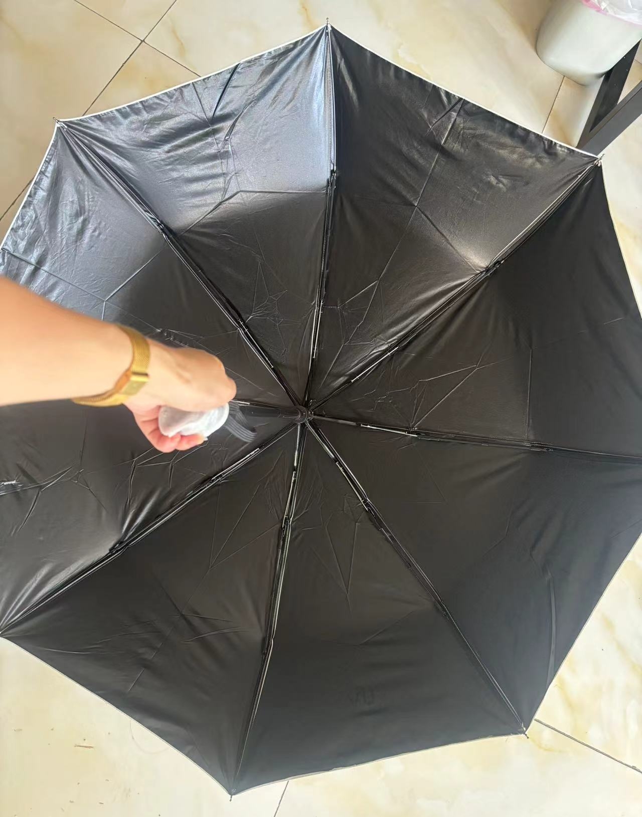 Windproof Compact Automatic Umbrella Custom with Logo OEM detail photo 2
