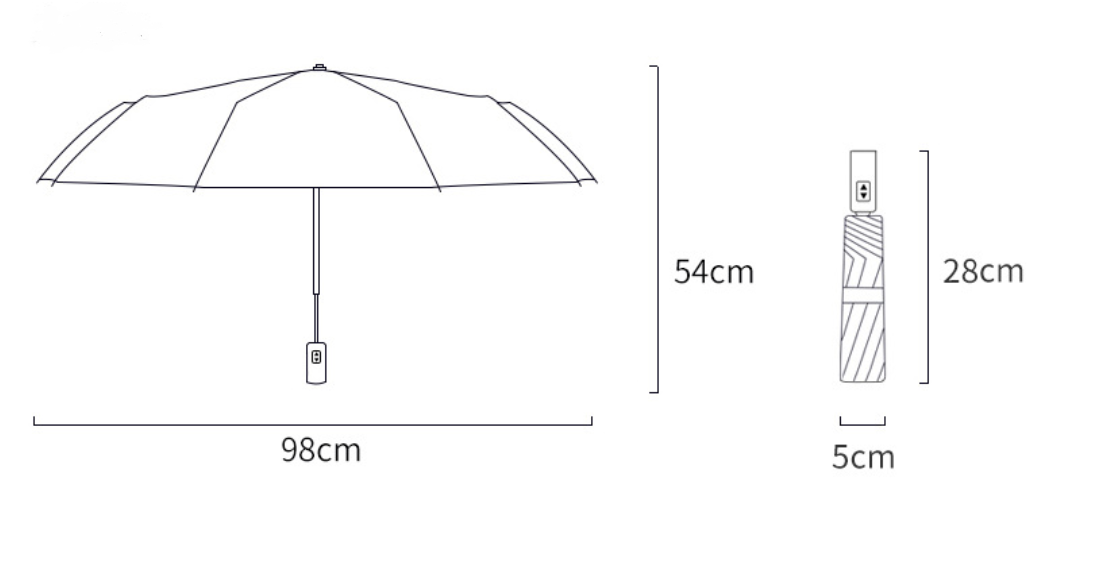 Windproof Compact Automatic Umbrella Custom with Logo OEM detail photo 4