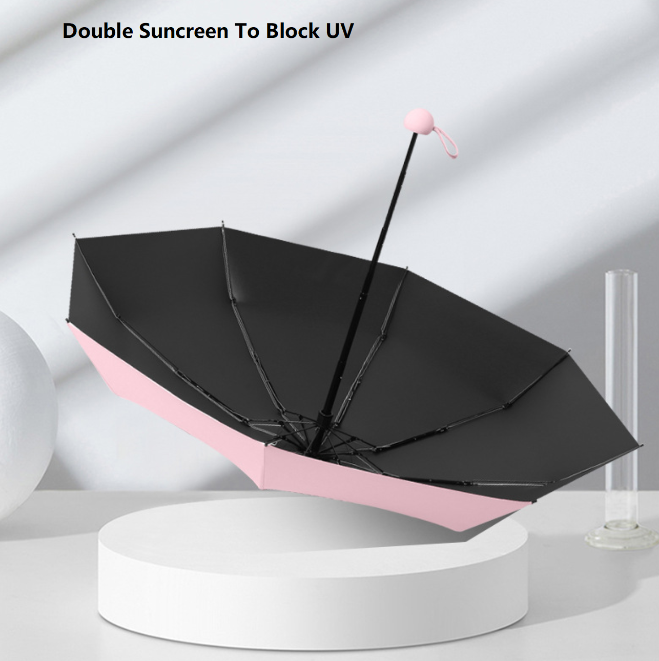 OEM Logo Mini Fold Umbrella with Case — Manual Umbrella OEM for business and corporate programs, custom logo, image 4