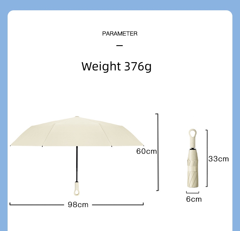 Custom Logo Auto Open Close Ring Handle Umbrella OEM detail photo 4